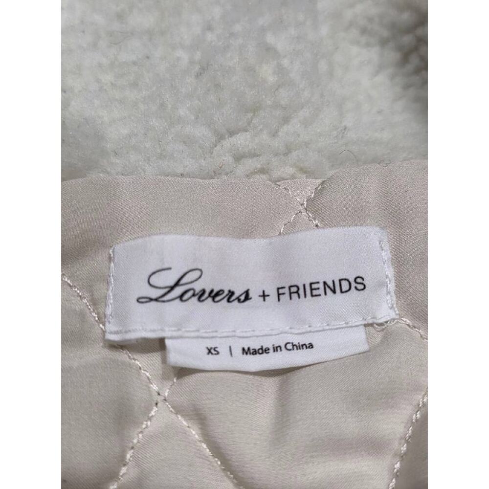 Lovers & Friends x Revolve Y2K Simone Faux Fur Sherpa Bomber Cream XS A004174 - Picture 4 of 8